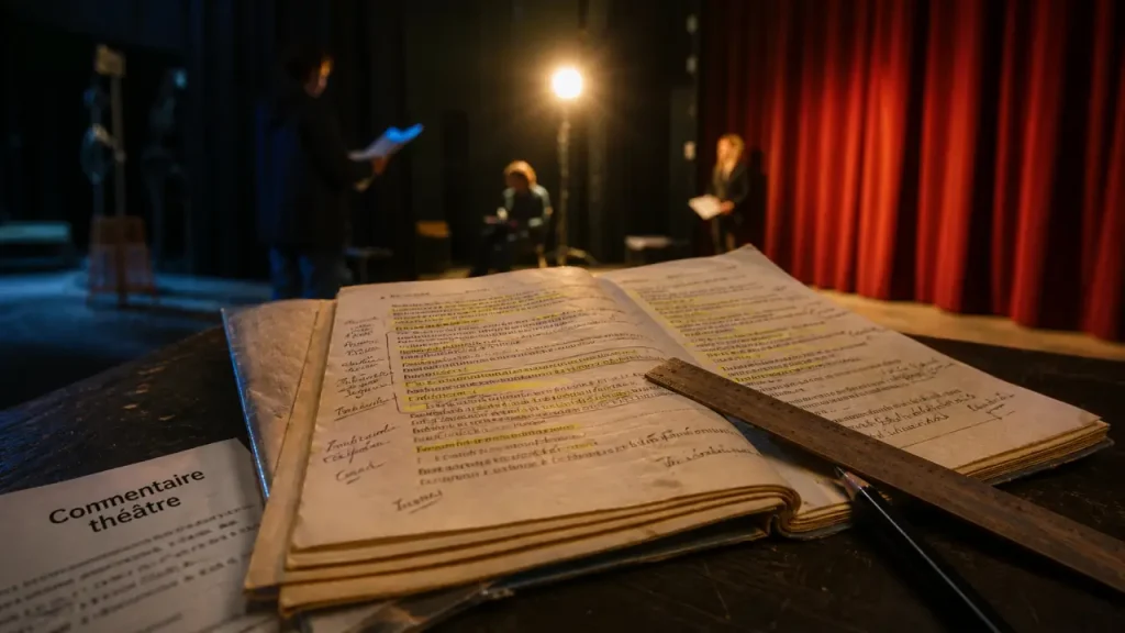 Commentaires sur le théâtre : annoter une scène de théâtre