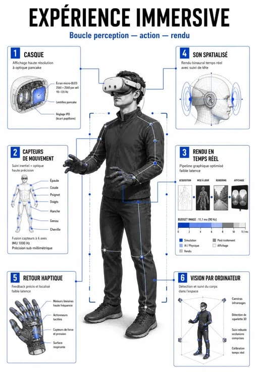 Technologies immersives : schéma du fonctionnement technique des technologies immersives
