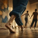 Danse 5 rythmes : studio, pieds nus en mouvement
