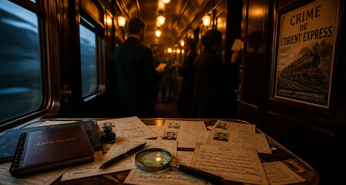Le crime de l'Orient Express escape game dans un wagon de train
